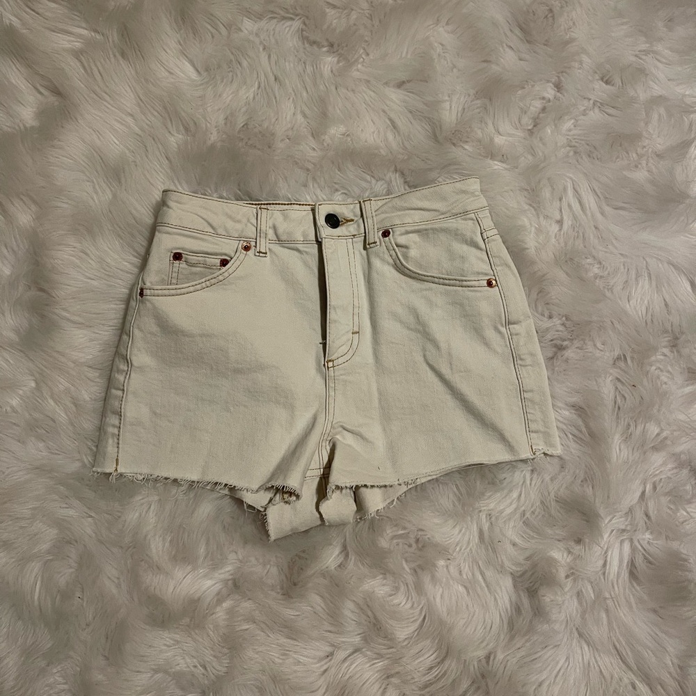 White Topshop Mom Shorts